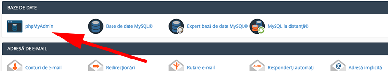Accessing phpMyAdmin from cPanel