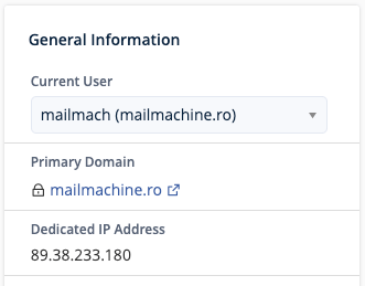 Showing IP in cPanel