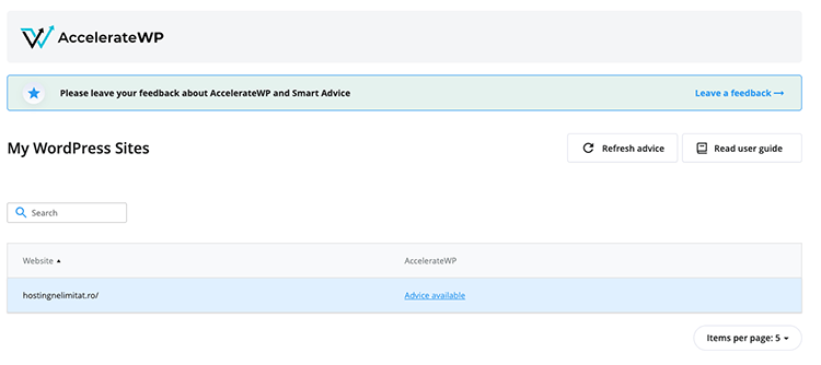 AccelerateWP settings