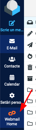 Accesarea Webmail Home